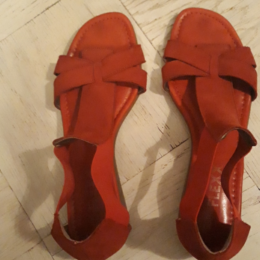 Red soft sandals